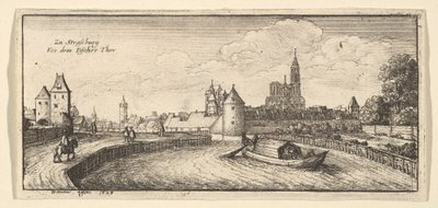 Strasbourg, a „Német látképek” című műből alkotó: Wenceslaus Hollar
