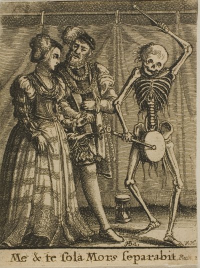 A menyasszonyi pár és a halál alkotó: Wenceslaus Hollar