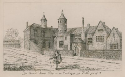 A Brooke House, Clopton Hackneyben, a déli aspektus alkotó: Wenceslaus Hollar