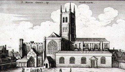 A Szent Megváltó és Szent Mária Overie katedrális temploma, Southwark alkotó: Wenceslaus Hollar