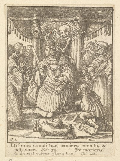 A császár, a haláltáncból, 1651. alkotó: Wenceslaus Hollar