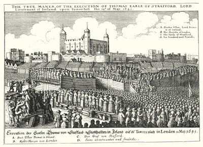 Thomas Wentworth, Strafford 1. grófjának kivégzése, 1641 alkotó: Wenceslaus Hollar