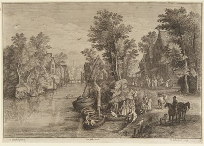 A komp a faluban alkotó: Wenceslaus Hollar