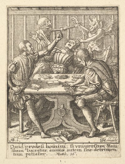 A Játékmesterek, a haláltáncból, 1651. alkotó: Wenceslaus Hollar