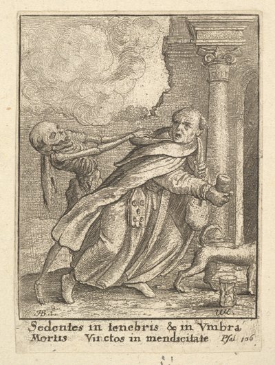 A szerzetes, a haláltáncból, 1651. alkotó: Wenceslaus Hollar