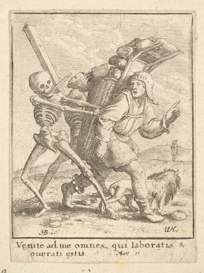 Pedlar, a Haláltáncból, 1651. alkotó: Wenceslaus Hollar