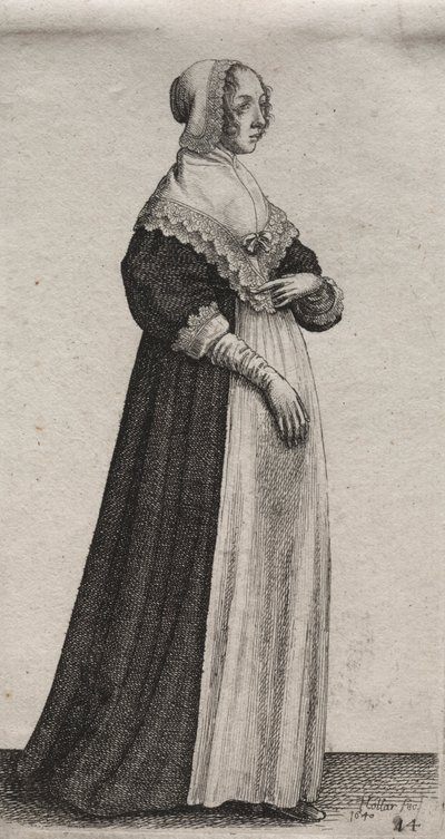 Az angol nők számos szokása, a nemességtől a vidéki nőkig..., 1640. alkotó: Wenceslaus Hollar