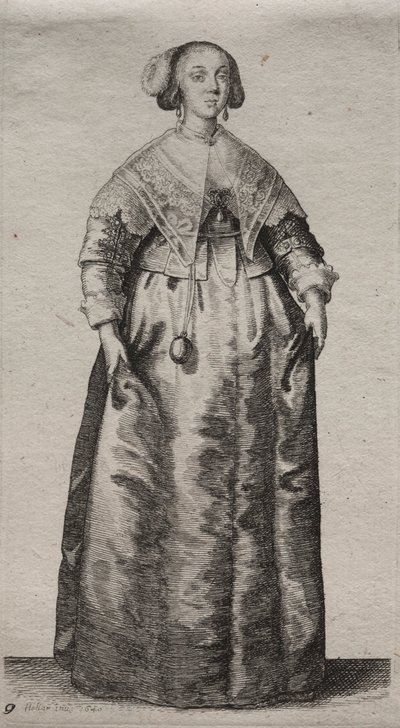 Az angol nők számos szokása, a nemességtől a vidéki nőkig..., 1640. alkotó: Wenceslaus Hollar