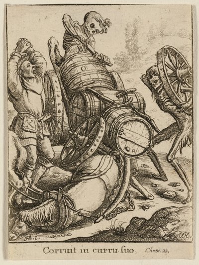 A kocsis és a halál alkotó: Wenceslaus Hollar
