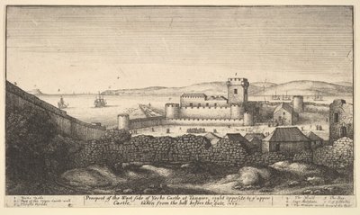 A Yorke-kastély nyugati oldala, 1669. alkotó: Wenceslaus Hollar