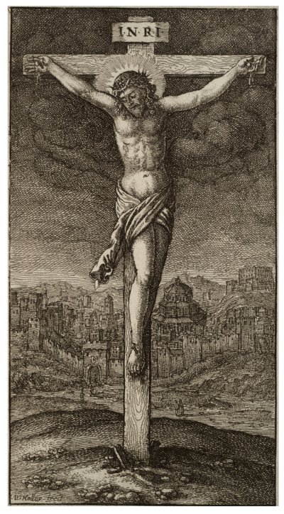 A keresztre feszítés alkotó: Wenceslaus Hollar