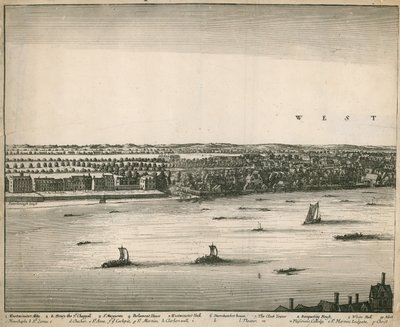 London és Westminster kilátását elvették Lambethtől alkotó: Wenceslaus Hollar
