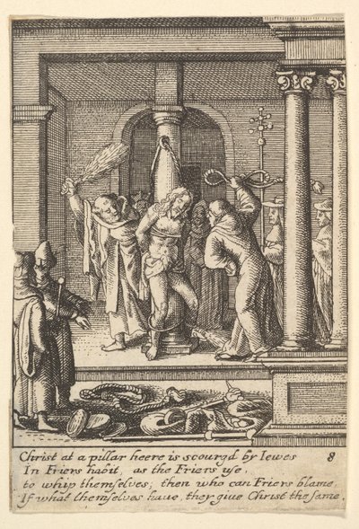 A korbácsolás, 1625-77. alkotó: Wenceslaus Hollar