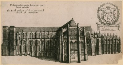 A londoni Westminster Conventual Church déli kilátása alkotó: Wenceslaus Hollar