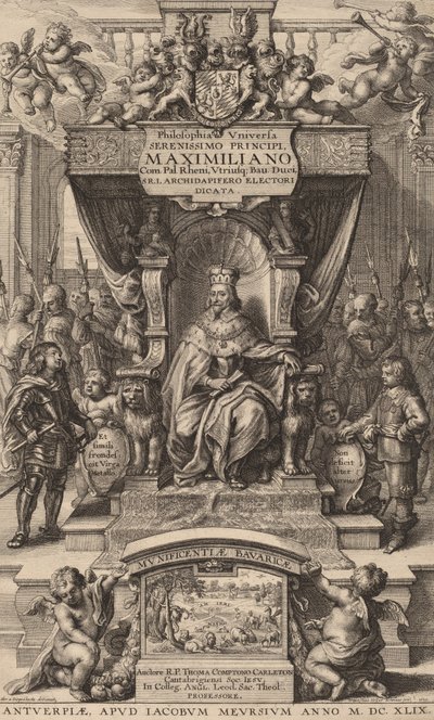 Címlap az egyetem filozófiájához, 1649 alkotó: Wenceslaus Hollar