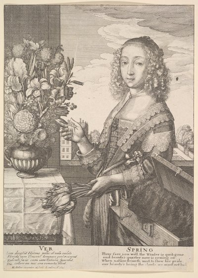 Ver – Tavasz Háromnegyed hosszúságú évszakok, 1641. alkotó: Wenceslaus Hollar