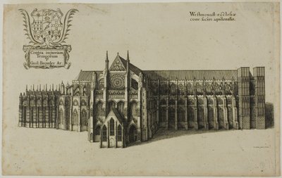 Kilátás az északi Westminster templomból alkotó: Wenceslaus Hollar