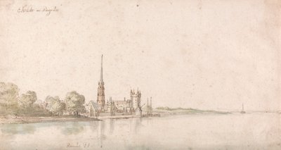 Kilátás Eltville-re a Rajnánál alkotó: Wenceslaus Hollar