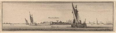 Shenckenschantz látképe, 1647. alkotó: Wenceslaus Hollar