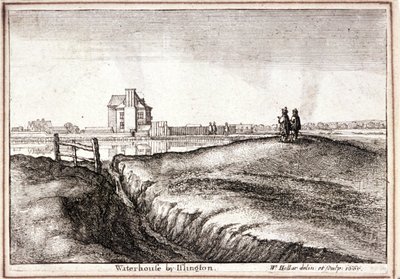 Kilátás a New River Head környékére, Finsbury, London, 1665 alkotó: Wenceslaus Hollar