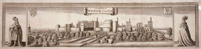 Kilátás a Windsor Castle déli oldalára, Berkshire, 1660 alkotó: Wenceslaus Hollar