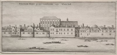 Kilátás Londonra: Whitehall a folyó felől. alkotó: Wenceslaus Hollar