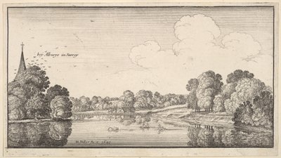 Kilátás a vidékre Albury közelében, Surrey, 1645. alkotó: Wenceslaus Hollar
