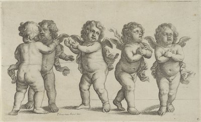 Öt kerub Paedopaegnion (sorozat címe) alkotó: Wenceslaus Hollar