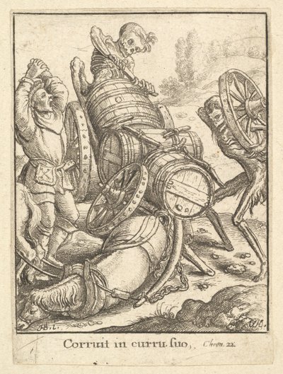 Waggoner, a Haláltáncból, 1651. alkotó: Wenceslaus Hollar