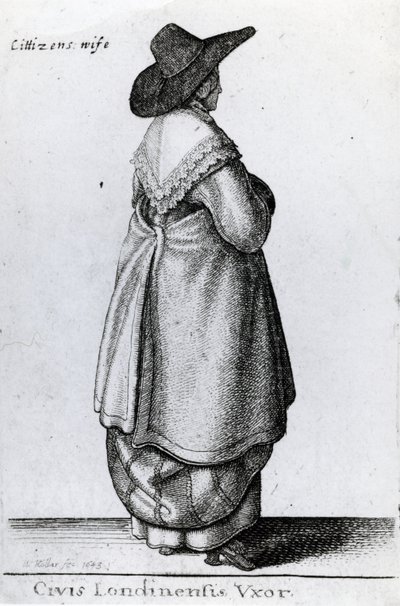 Egy londoni polgár felesége, 1643 alkotó: Wenceslaus Hollar