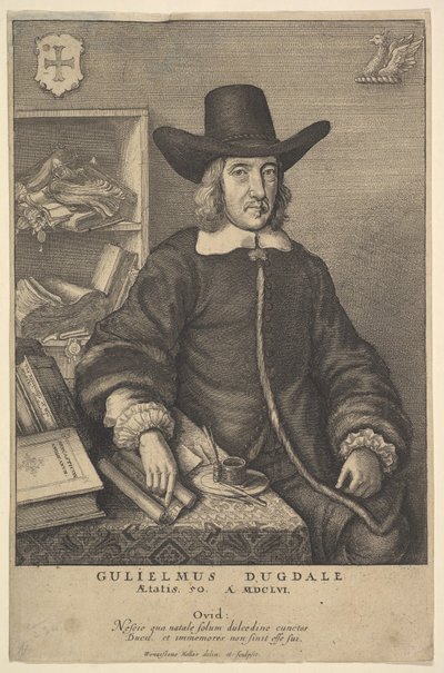 William Dugdale, 1625-77. alkotó: Wenceslaus Hollar