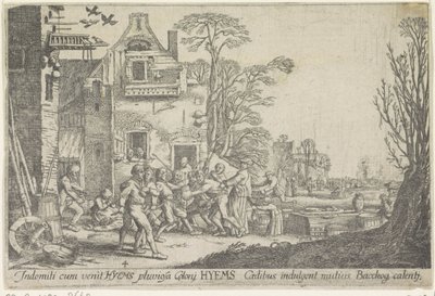 Téli Hyems (cím a tárgyon) A négy évszak (sorozat címe) alkotó: Wenceslaus Hollar