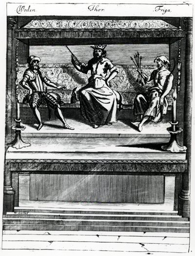Woden, Thor és Friga alkotó: Wenceslaus Hollar