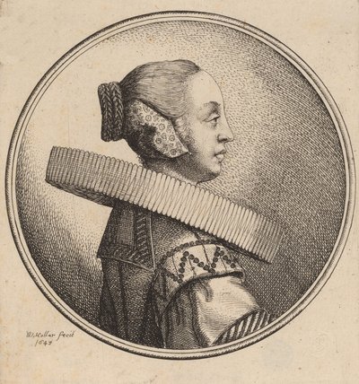 Ruffos nő, 1643. alkotó: Wenceslaus Hollar