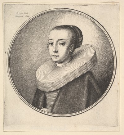 Kör alakú csipkefoltos nő, 1644. alkotó: Wenceslaus Hollar