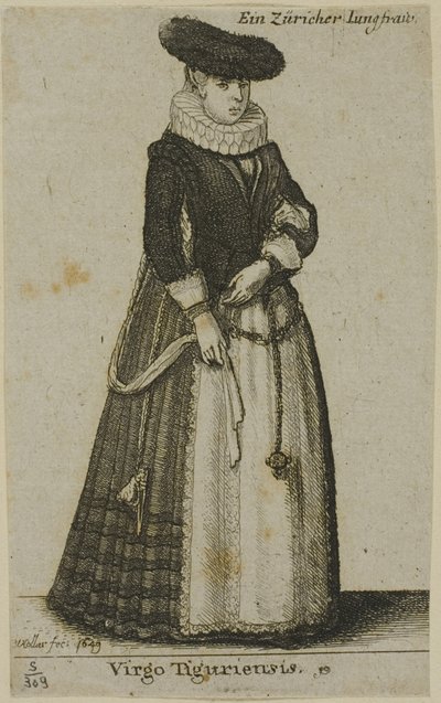 Fiatal zürichi nő alkotó: Wenceslaus Hollar