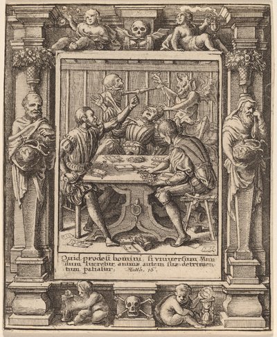 Játékosok alkotó: Wenceslaus Hollar after Hans Holbein the Younger after Abraham van Diepenbeeck