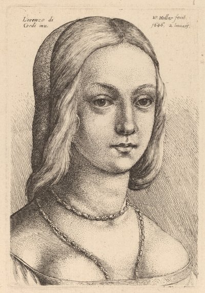 A „Jól néz ki” nő vezetője alkotó: Wenceslaus Hollar after Lorenzo di Credi