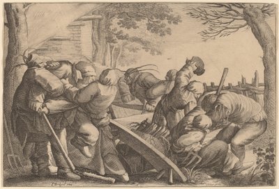 Parasztverekedés alkotó: Wenceslaus Hollar after Pieter Bruegel the Elder