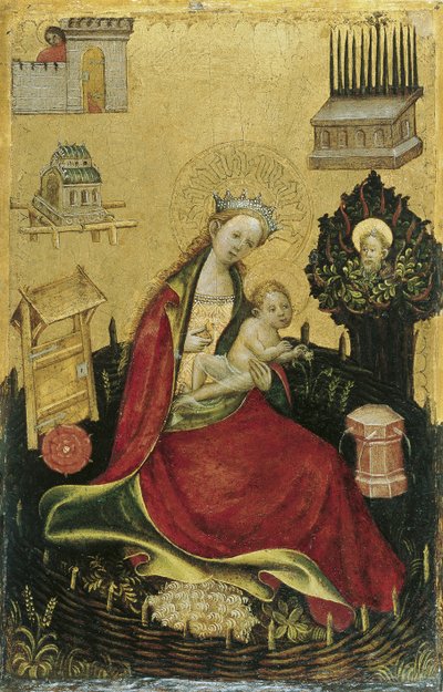A Szűz és a Gyermek a Hortus Conclususban alkotó: Westphalian Master