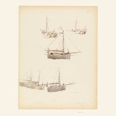 Rajz, holland uszályok, 1887. augusztus 20. alkotó: Whitney Warren Jr.