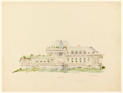 Magasság a Polo Grounds, a klubház, a Newport, a Rhode Island és a golfklub felé alkotó: Whitney Warren Jr.