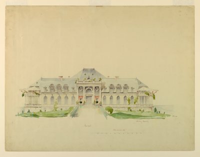 A Newport Country Club homlokzata, Harrison Avenue, Newport, Rhode Island alkotó: Whitney Warren Jr.
