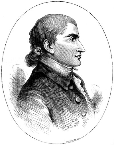 John Jay, amerikai államférfi, egy 1783-ban megjelent nyomtatványból, 1880 körül. alkotó: Whymper