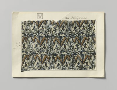Acél nyomtatott oldallal, Tanzpaar design alkotó: Wiener Werkstätte