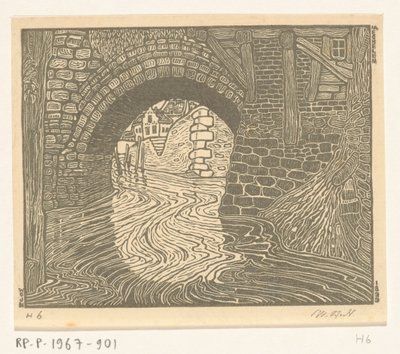 Híd Mechelenben (eredeti cím) alkotó: Wijnand Otto Jan Nieuwenkamp (signed by artist)