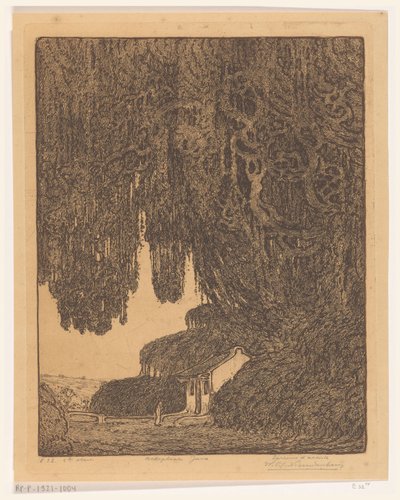 Kínai kápolna Semarang közelében, Jáván Kínai istentiszteleti hely (eredeti cím) alkotó: Wijnand Otto Jan Nieuwenkamp (signed by artist)