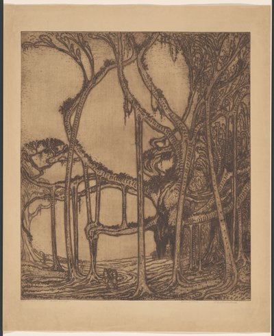 A régi waringin (eredeti cím az objektumon) alkotó: Wijnand Otto Jan Nieuwenkamp (signed by artist)