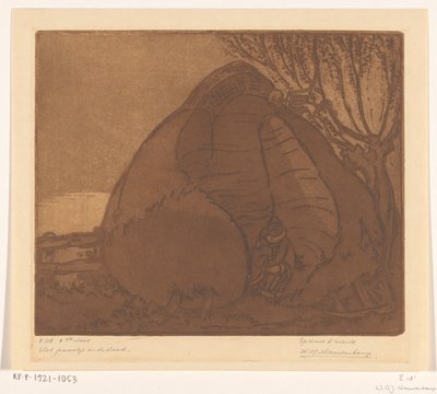 Férfi és nő után kémkedett a Halál A pár és a halál (eredeti cím) alkotó: Wijnand Otto Jan Nieuwenkamp (signed by artist)