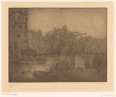 Montelbaanstoren, Amszterdam (eredeti cím) alkotó: Wijnand Otto Jan Nieuwenkamp (signed by artist)